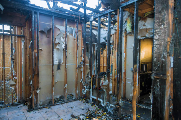 Professional Soot Cleanup technician working in Russell, KY